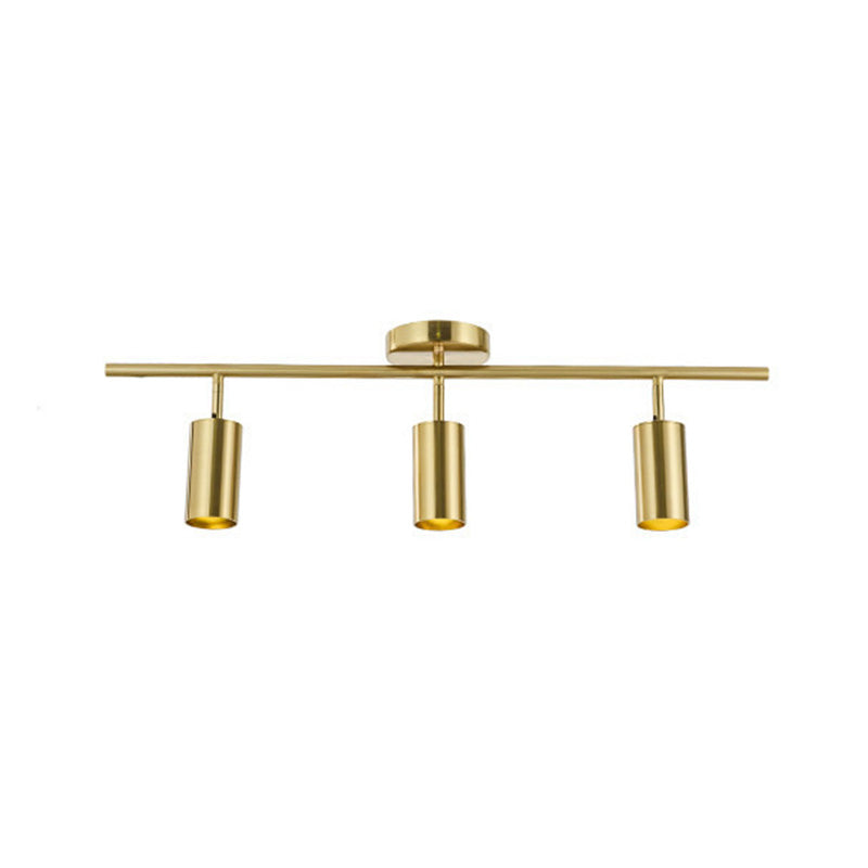 Nordic Cylindrical Metal Track Spotlights Semi Flush/Flush Ceiling Track Lighting for Foyer
