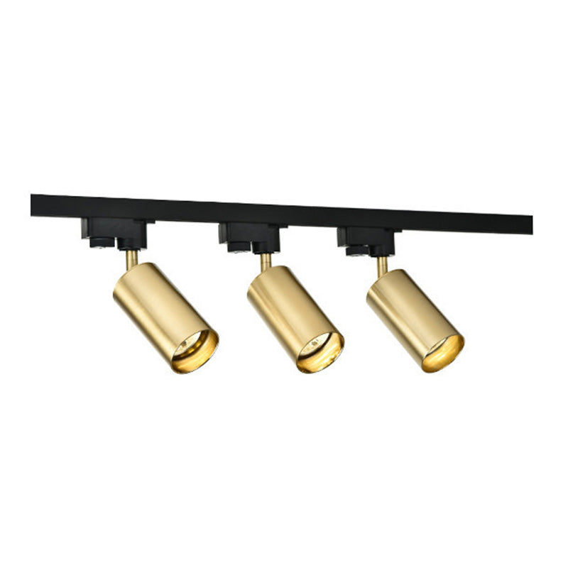 Nordic Cylindrical Metal Track Spotlights Semi Flush/Flush Ceiling Track Lighting for Foyer