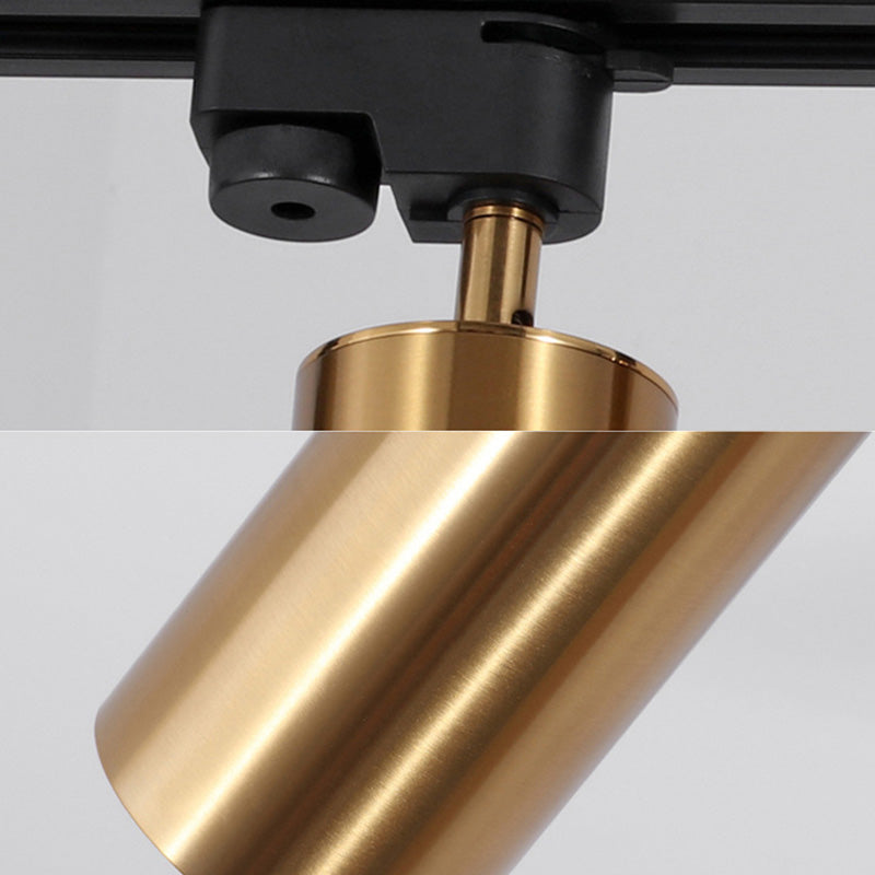 Nordic Cylindrical Metal Track Spotlights Semi Flush/Flush Ceiling Track Lighting for Foyer