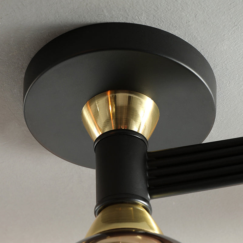 Glass Shaded Ceiling Mount Light Fixture Minimalist Semi Flush Mount Ceiling Fixture