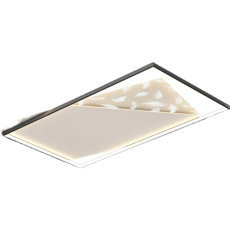 Geometrische Lobby-Feder-LED-Deckenleuchte im modernen Luxusstil, versetzte Acryl-Deckenleuchte