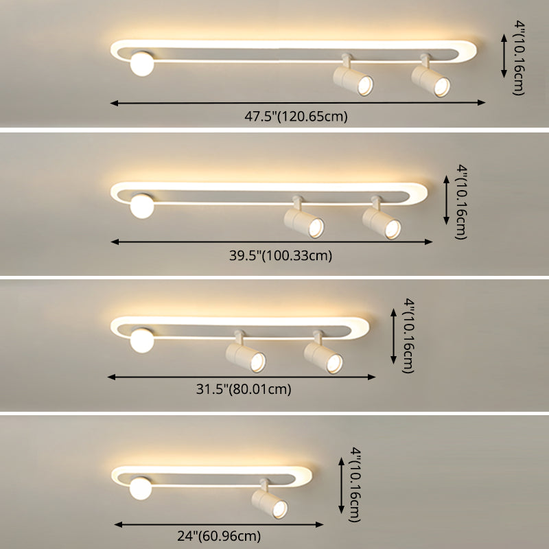Modern Flush Lighting LED Track Lighting Fixtures White Bedroom Light Restaurant Light