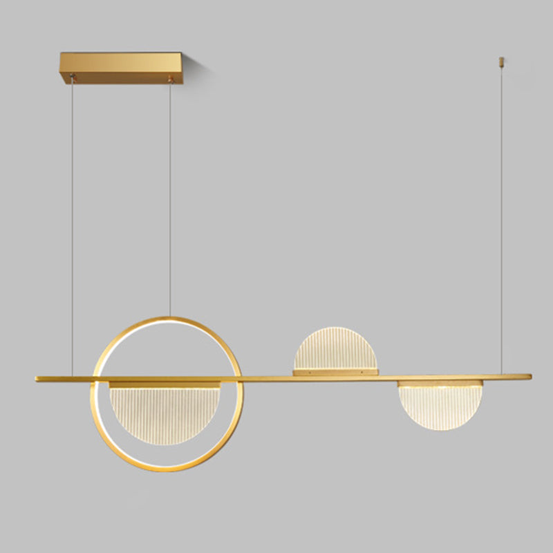 Semicerchio grande cucina a ciondolo luci a ciondolo acrilico moderno luce isola per ristorante