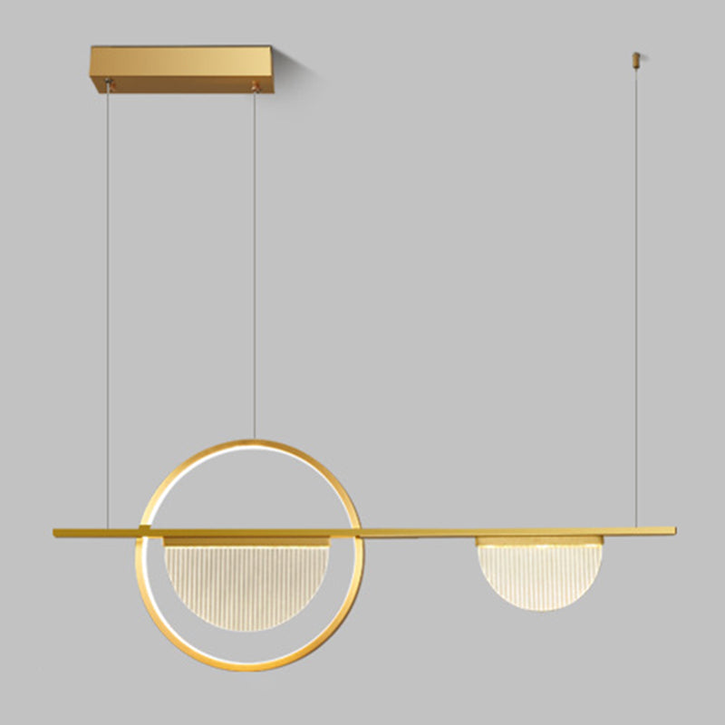 Semicerchio grande cucina a ciondolo luci a ciondolo acrilico moderno luce isola per ristorante