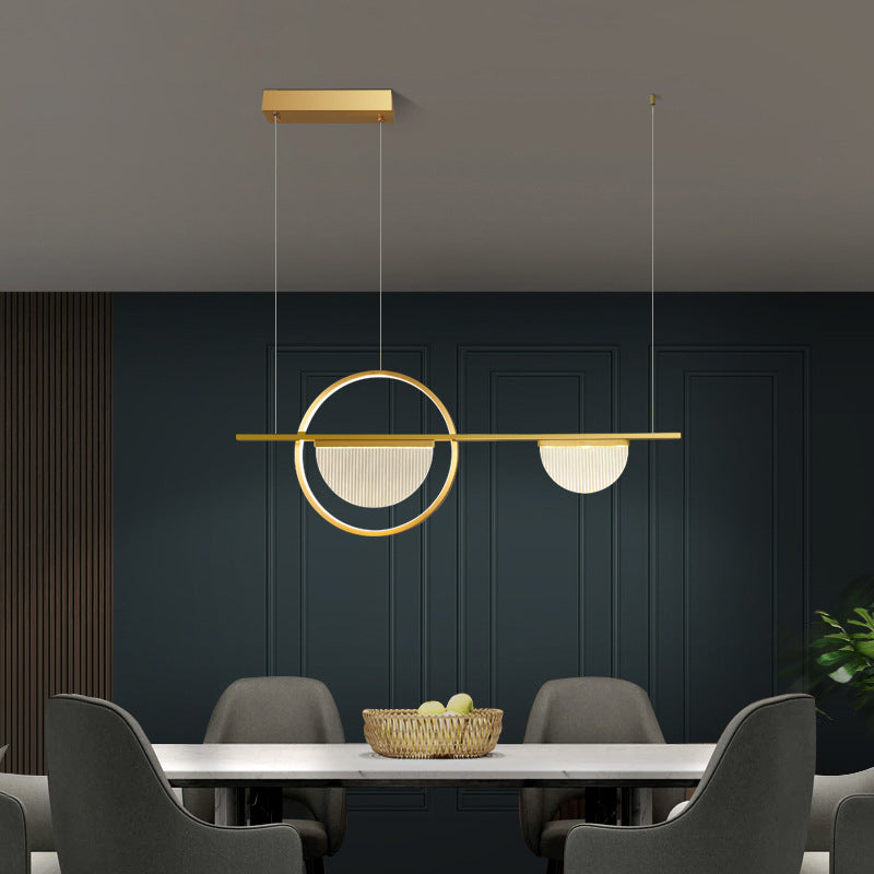Semicerchio grande cucina a ciondolo luci a ciondolo acrilico moderno luce isola per ristorante