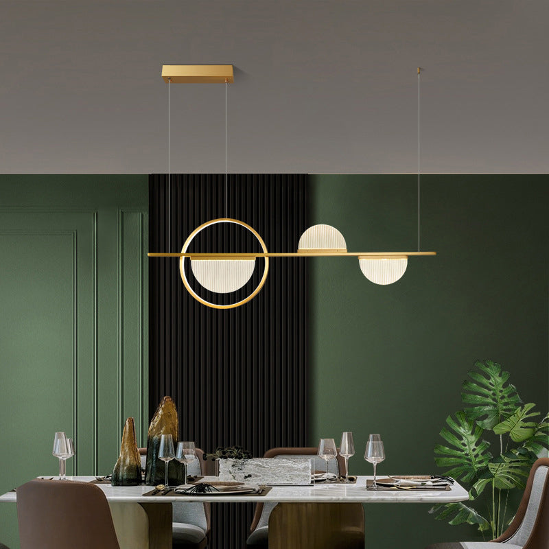 Semicerchio grande cucina a ciondolo luci a ciondolo acrilico moderno luce isola per ristorante