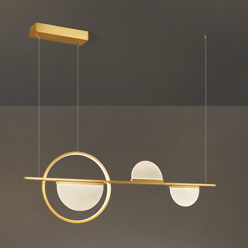 Semicerchio grande cucina a ciondolo luci a ciondolo acrilico moderno luce isola per ristorante