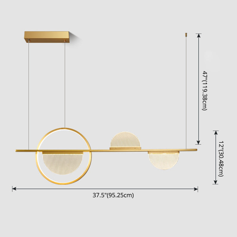 Semicerchio grande cucina a ciondolo luci a ciondolo acrilico moderno luce isola per ristorante