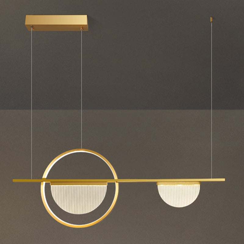 Semicerchio grande cucina a ciondolo luci a ciondolo acrilico moderno luce isola per ristorante