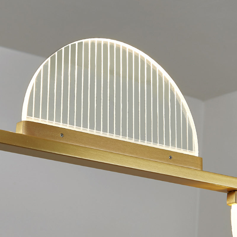 Semicerchio grande cucina a ciondolo luci a ciondolo acrilico moderno luce isola per ristorante