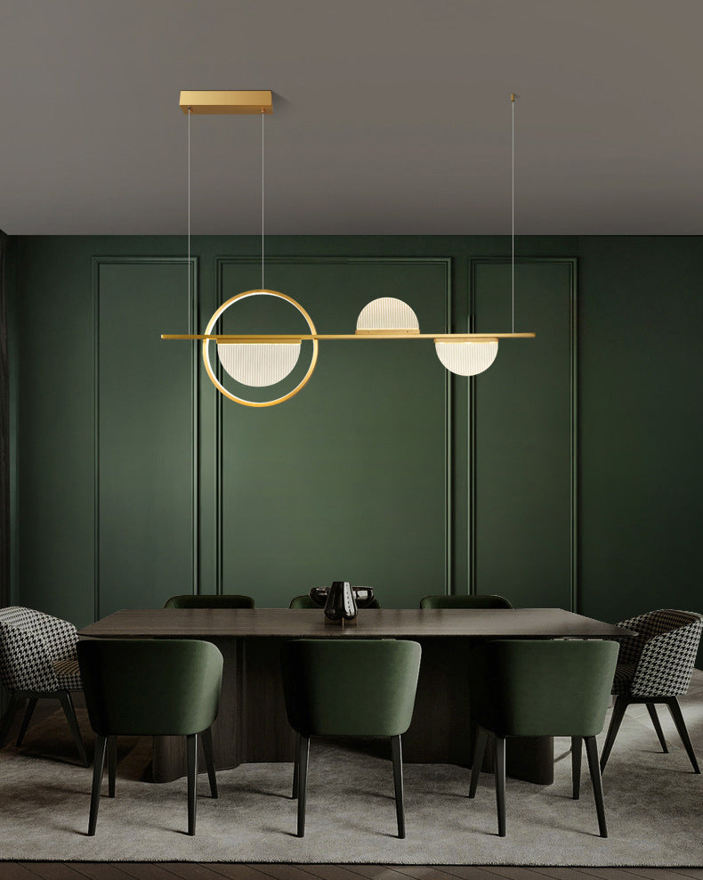 Semicerchio grande cucina a ciondolo luci a ciondolo acrilico moderno luce isola per ristorante