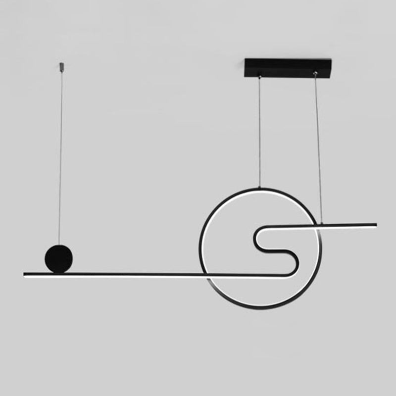 Ring Island Lighting Fixtures Acrylic Modern Simplicity Island Lighting Ideas for Restaurant