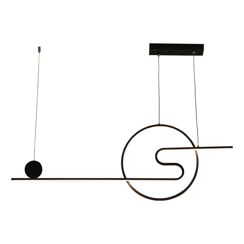 Ring Island Lighting Fixtures Acrylic Modern Simplicity Island Lighting Ideas for Restaurant