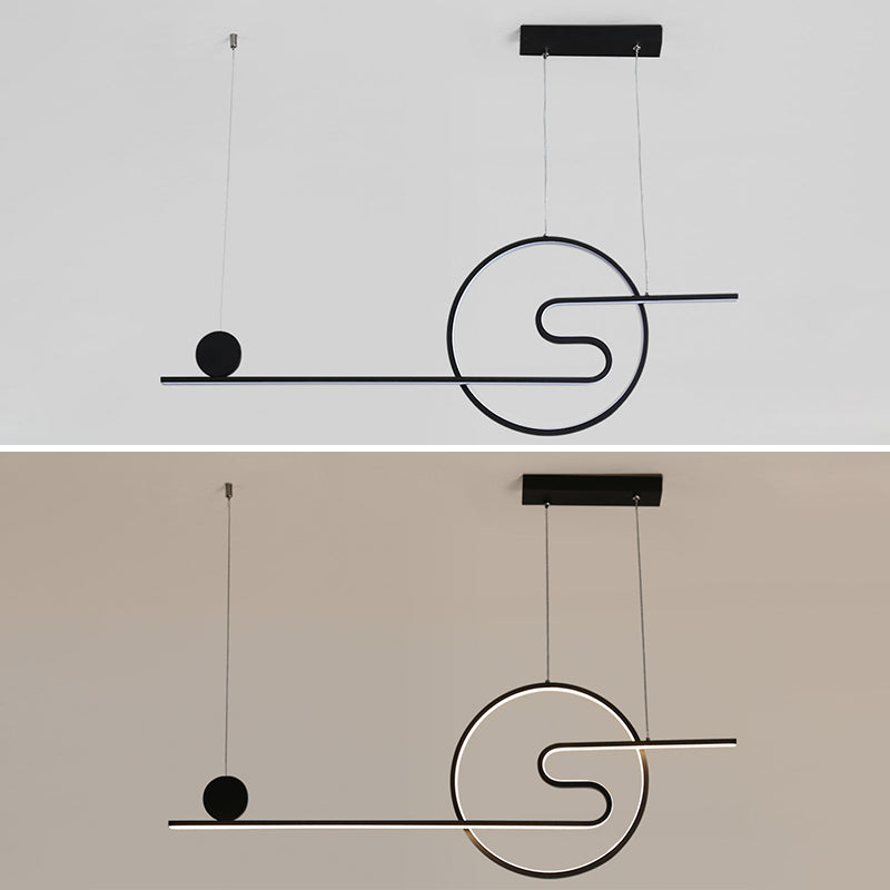 Ring Island Lighting Fixtures Acrylic Modern Simplicity Island Lighting Ideas for Restaurant