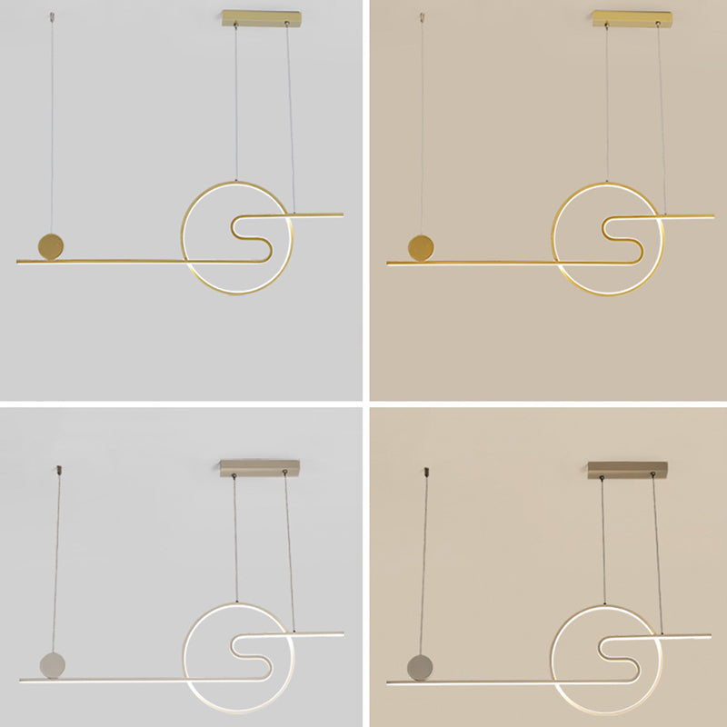 Ring Island Lighting Fixtures Acrylic Modern Simplicity Island Lighting Ideas for Restaurant