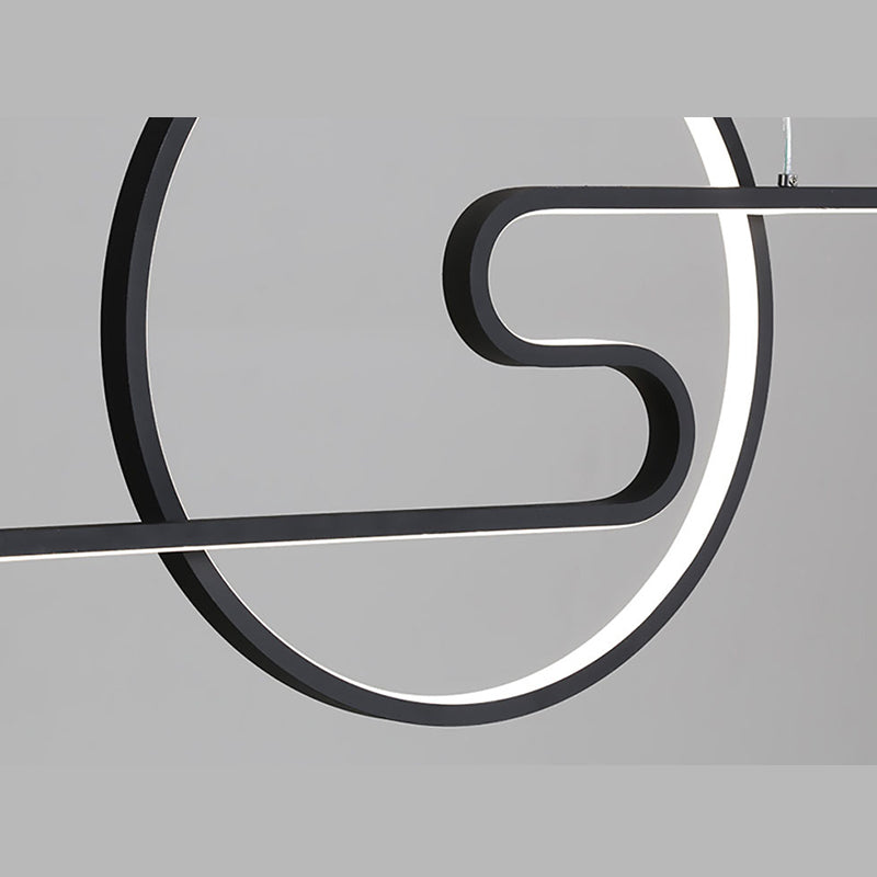 Ring Island Lighting Fixtures Acrylic Modern Simplicity Island Lighting Ideas for Restaurant