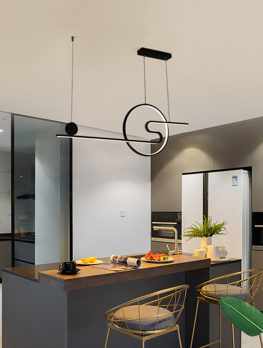 Ring Island Lighting Fixtures Acrylic Modern Simplicity Island Lighting Ideas for Restaurant