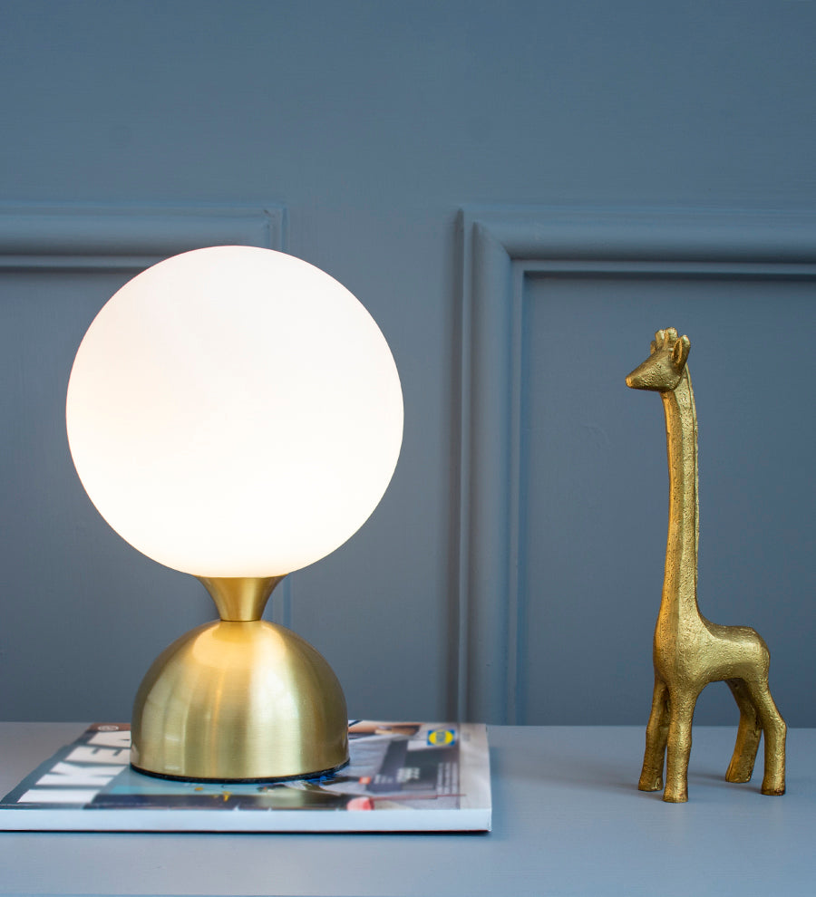 Lámpara de mesa de globo moderna 1 luz de mesa de luz