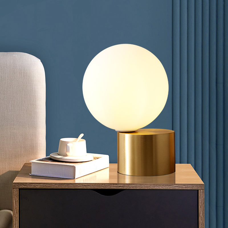 Lampe à table sphérique à 1 lumière Lumière en verre moderne