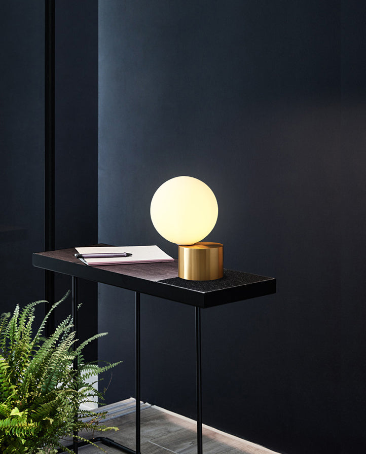 Lampe à table sphérique à 1 lumière Lumière en verre moderne