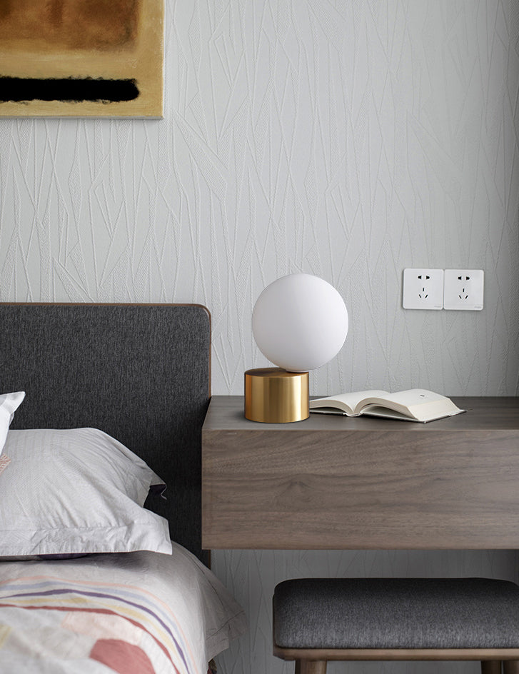 Lampe à table sphérique à 1 lumière Lumière en verre moderne