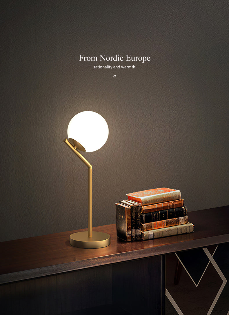 1-Licht globaler Tischlampe Modernes Glas Tischlicht