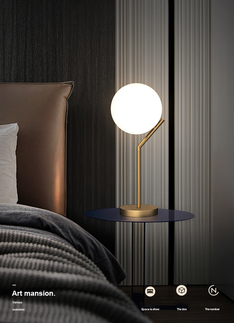 1-Licht globaler Tischlampe Modernes Glas Tischlicht