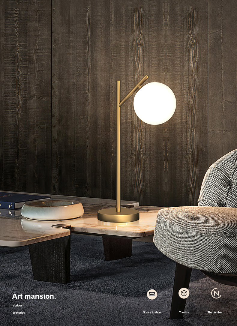 1-Licht globaler Tischlampe Modernes Glas Tischlicht