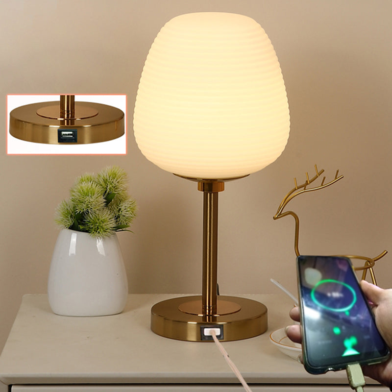 Flowerbud-Glas Nachttisch Lampen Einfachheit 1 Lichttisch Licht für Wohnzimmer