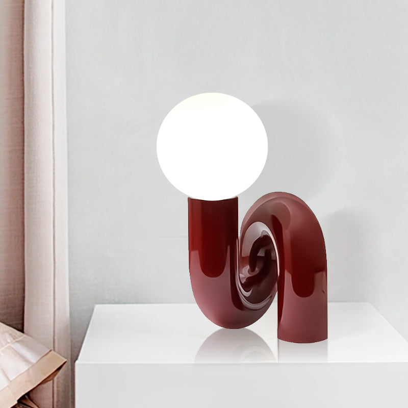 Verre de lampe à table mondiale moderne 1 lumière de table lumineuse