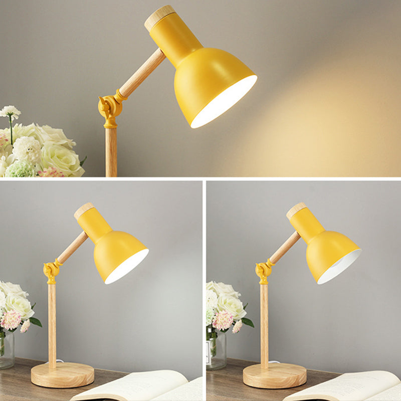 Lámpara de mesa de tono de cúpula moderna 1 luz de mesa de luz