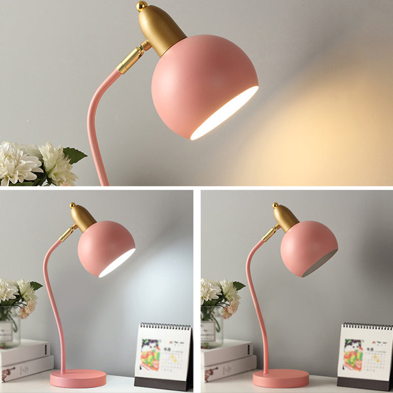 4 kleur optionele macaroon -stijl bureaulamp metaal koepel koepel oogbescherming bestuderen kamer verlichting armatuur