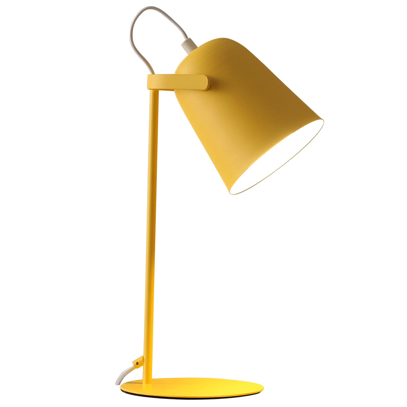 Lampada da tavolo da tavolo da tavolo in stile da 13,7 "sfumatura a campana in metallo semplicità di lettura di lettura per camera da letto