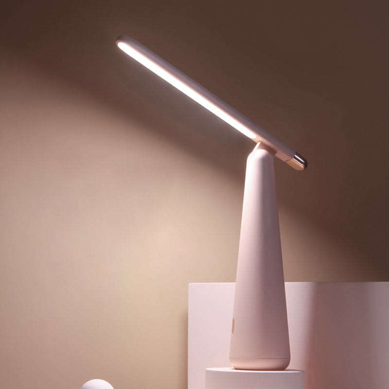 Tapered Collapsible LED Table Lamp Nordic Macaroon Style Dimmable Nightstand Light