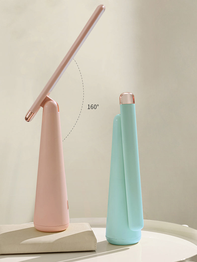 Tapered Collapsible LED Table Lamp Nordic Macaroon Style Dimmable Nightstand Light