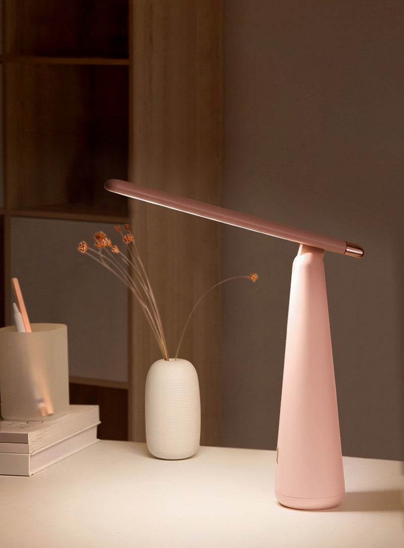 Tapered Collapsible LED Table Lamp Nordic Macaroon Style Dimmable Nightstand Light