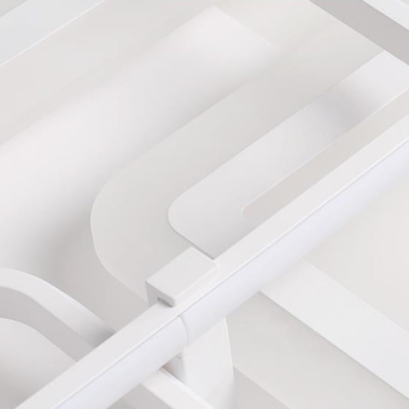 Acrylic Square Semi Flush Simple LED White Close to Ceiling Lighting Fixture in Warm/White Light