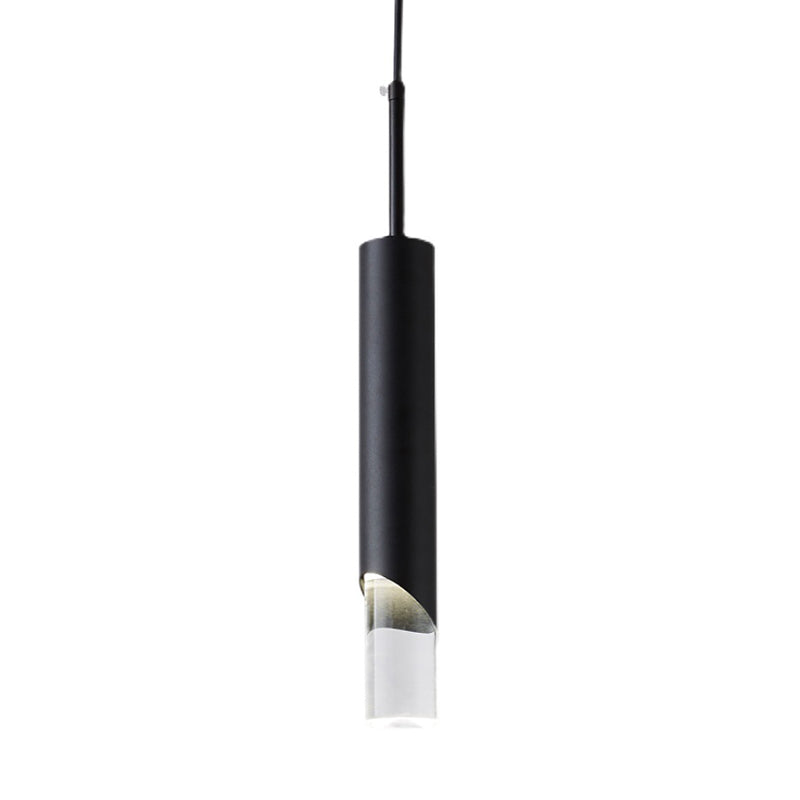 Modern Minimalist Style Tubes Pendant Lighting Fixtures Acrylic 1 Light Ceiling Lamp