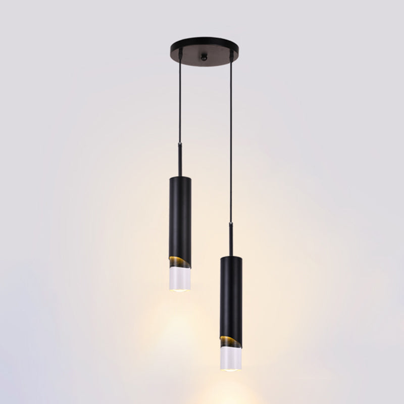 Tubi moderni in stile minimalista a pendente di illuminazione lampada a soffitto acrilico per soggiorno