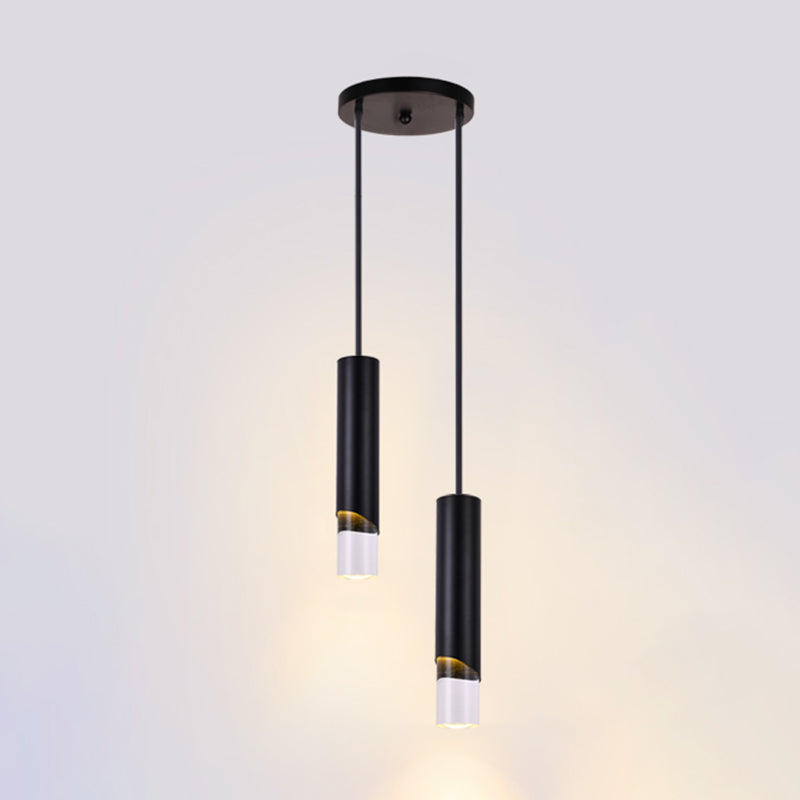 Tubi moderni in stile minimalista a pendente di illuminazione lampada a soffitto acrilico per soggiorno