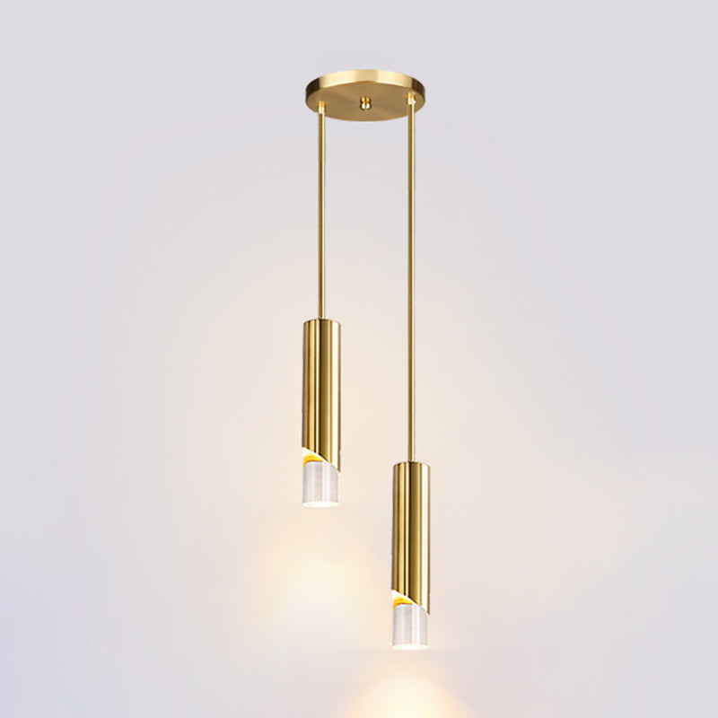 Tubi moderni in stile minimalista a pendente di illuminazione lampada a soffitto acrilico per soggiorno