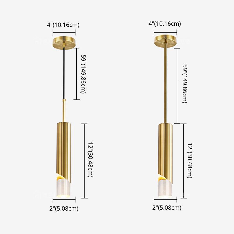 Tubi moderni in stile minimalista a pendente di illuminazione lampada a soffitto acrilico per soggiorno