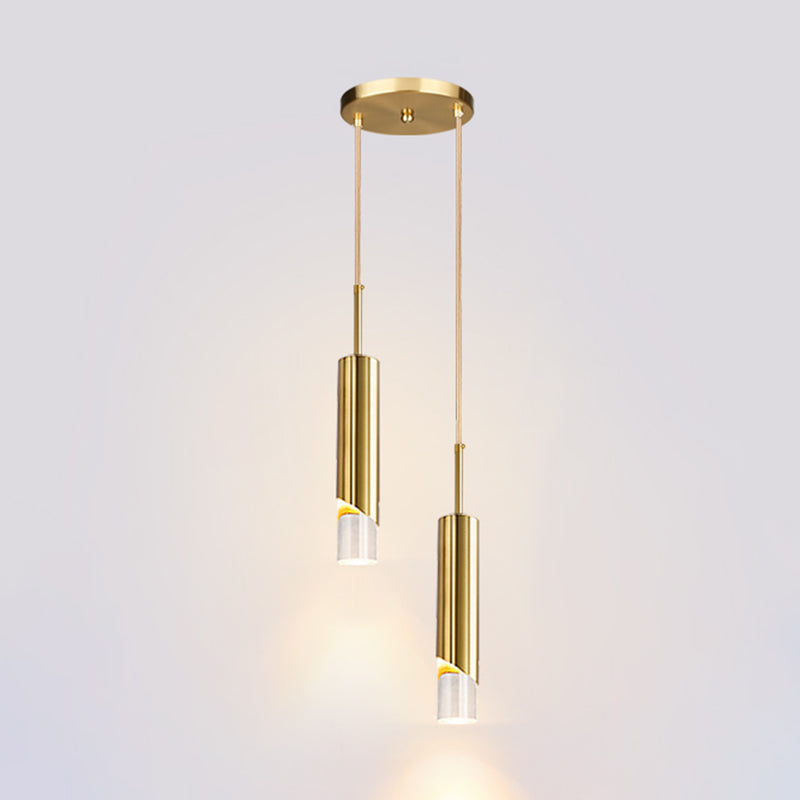 Tubi moderni in stile minimalista a pendente di illuminazione lampada a soffitto acrilico per soggiorno