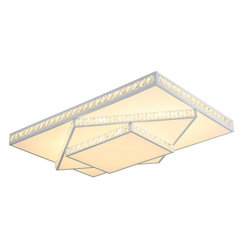 Stagger Geometric LED Ceiling Light in Modern Creative Style Crystal Flush Mount with Acrylic Shade