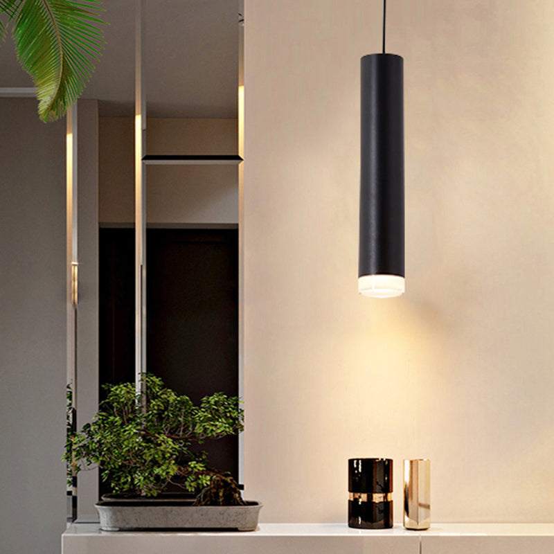 Modern Tubes Pendant Lighting Fixtures Acrylic 1 Light Hanging Lamps for Dinning Room