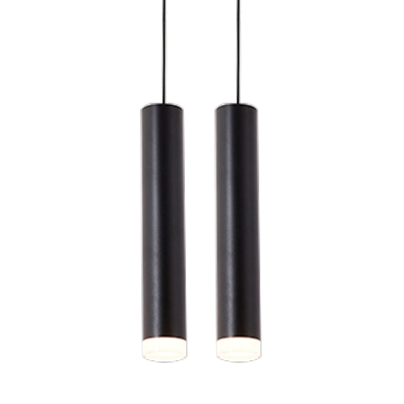 Modern Tubes Pendant Lighting Fixtures Acrylic 1 Light Hanging Lamps for Dinning Room