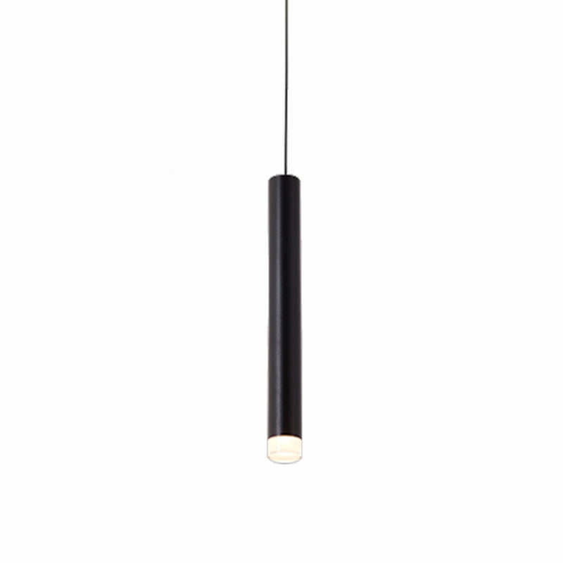 Modern Tubes Pendant Lighting Fixtures Acrylic 1 Light Hanging Lamps for Dinning Room