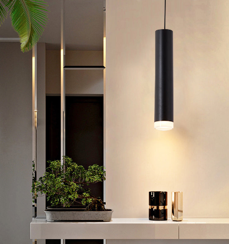 Modern Tubes Pendant Lighting Fixtures Acrylic 1 Light Hanging Lamps for Dinning Room