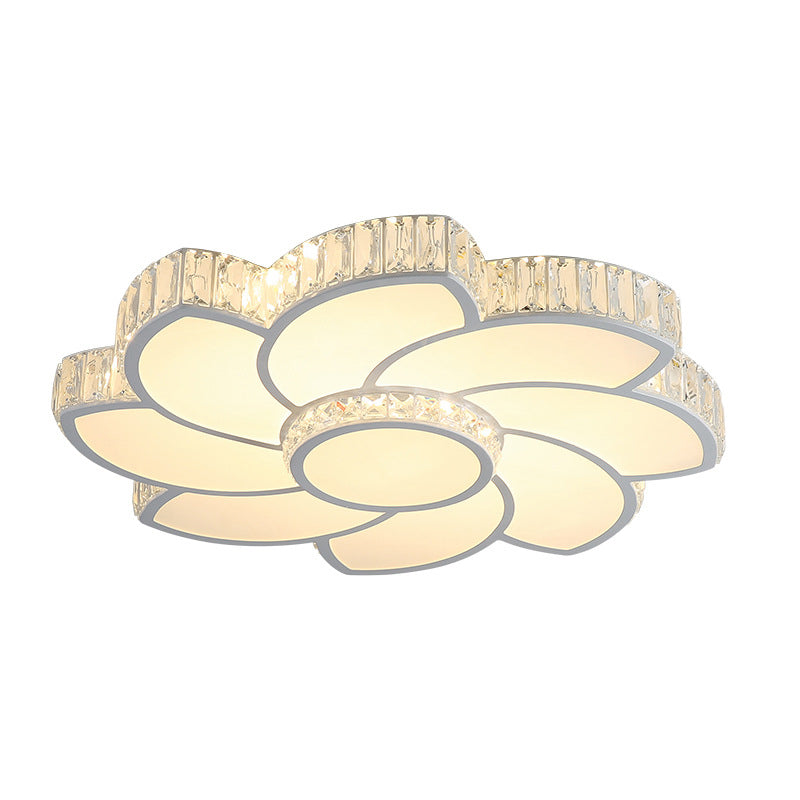 Modern luxury style salon acrylique encastré Floral Crystal LED plafonnier fixations