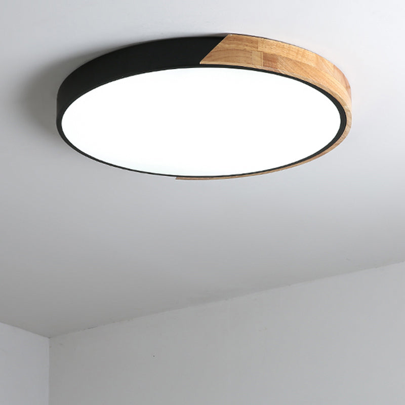 Rounded Shape 1-Light LED Flush Light New Modern Iron Flush Mount Ceiling Light Fixtures